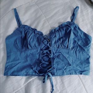 LA HEARTS blue tank top